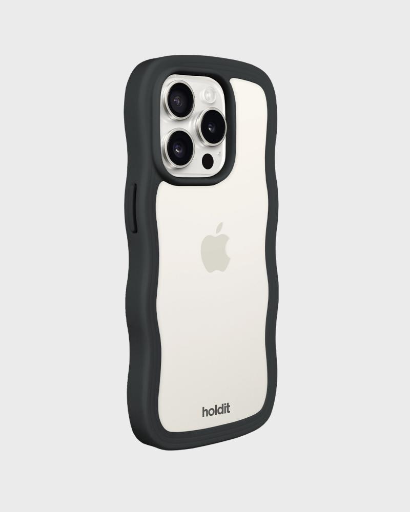 holdit holdit iPhone 14 Pro Skal Wavy Svart/Transparent