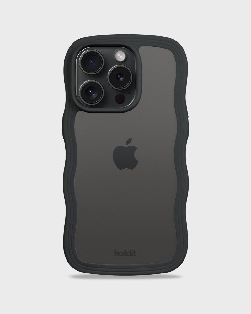 holdit holdit iPhone 14 Pro Max Skal Wavy Svart/Transpare