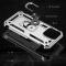  iPhone 15 Pro Skal Hybrid Armor Ring Silver