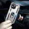 iPhone 15 Pro Skal Hybrid Armor Ring Silver