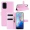 Samsung Galaxy S20 - Litchi Plånboksfodral - Ljus Rosa