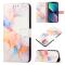  iPhone 14 Plus Fodral Marmor Textur Galaxy Marble White