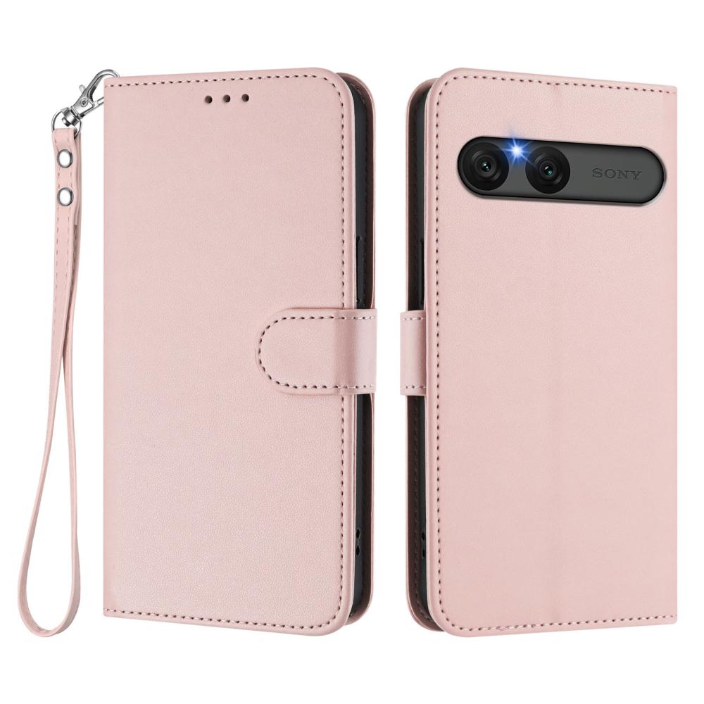  Sony Xperia 10 VII Plånboksfodral Läder Rosa