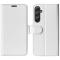  Samsung Galaxy A55 5G Fodral Crazy Horse Läder Vit