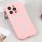  iPhone 15 Pro Max Skal MagSafe Liquid Silikon Rosa