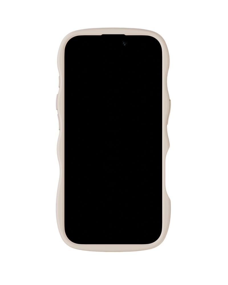 holdit holdit iPhone 17 Mobilskal Wavy Light Beige/Transparent