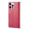 LC.IMEEKE LC.IMEEKE iPhone 14 Pro Fodral Läder Röd/Rosa