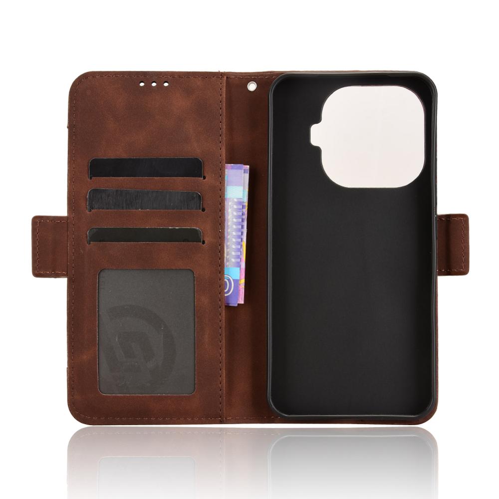  Xiaomi 15T Pro Fodral Med Avtagbart Kortfack Brun