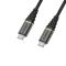 OtterBox OtterBox Premium 1m PD USB-C - USB-C Kabel Nylonflätad Svart
