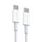 NORTHJO NORTHJO 2m 100W PD USB-C - USB-C Snabbladdnings Kabel Vit