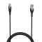 Gear GEAR Laddkabel PRO USB-A - USB-C 1.5m Kevlarkabel Svart
