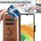 Samsung Galaxy A27 5G Fodral Läder Fjärilar Brun