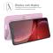  iPhone 13 Pro Max Fodral Litchi Läder Ljus Rosa