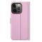  iPhone 13 Pro Max Fodral Litchi Läder Ljus Rosa