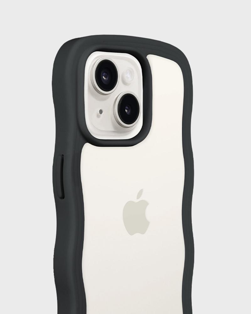 holdit holdit iPhone 15 / 14 / 13 Skal Wavy Svart/Transpa