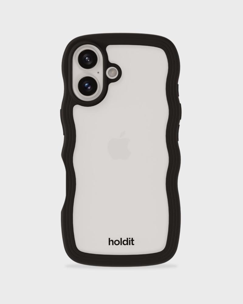 holdit holdit iPhone 16 Skal Wavy Svart/Transparent