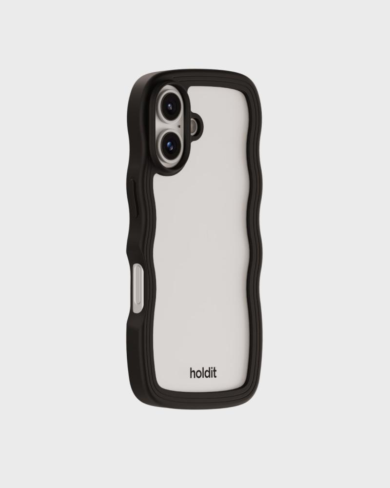 holdit holdit iPhone 16 Skal Wavy Svart/Transparent