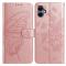  Samsung Galaxy A07 Fodral Med Fjäril Tryck Roséguld