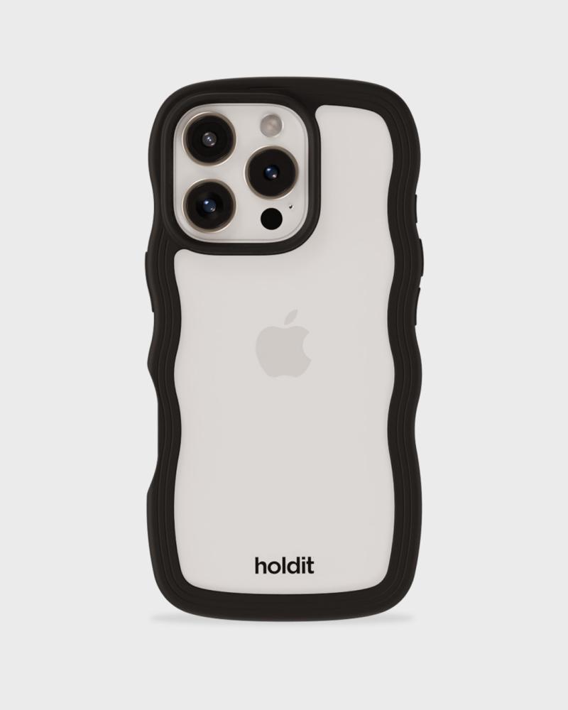 holdit holdit iPhone 16 Pro Skal Wavy Svart/Transparent