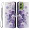  Motorola Moto G06/G06 Power Fodral Med Tryck Lila Rosor