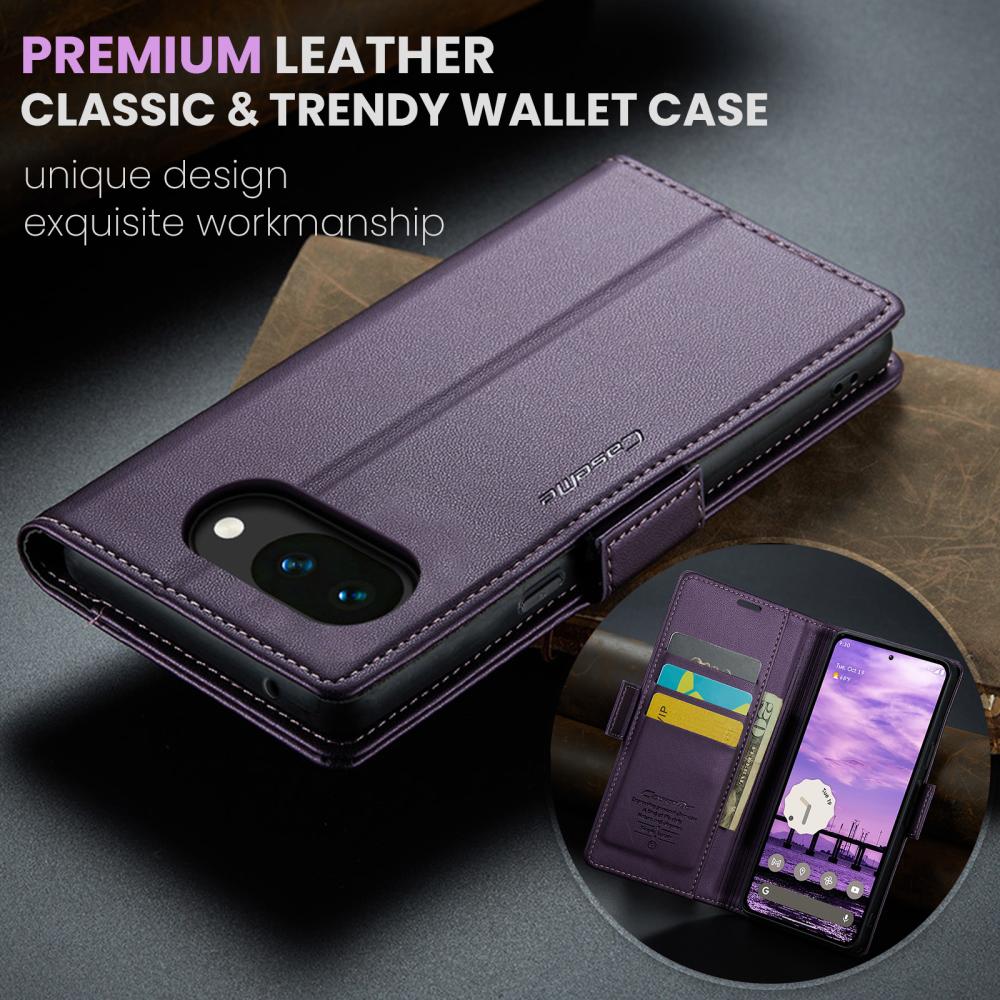 CASEME CASEME Google Pixel 10a Fodral RFID Läder Lila