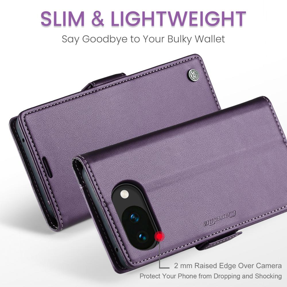 CASEME CASEME Google Pixel 10a Fodral RFID Läder Lila