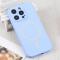  iPhone 15 Pro Max Skal MagSafe Liquid Silikon Ljus Lila