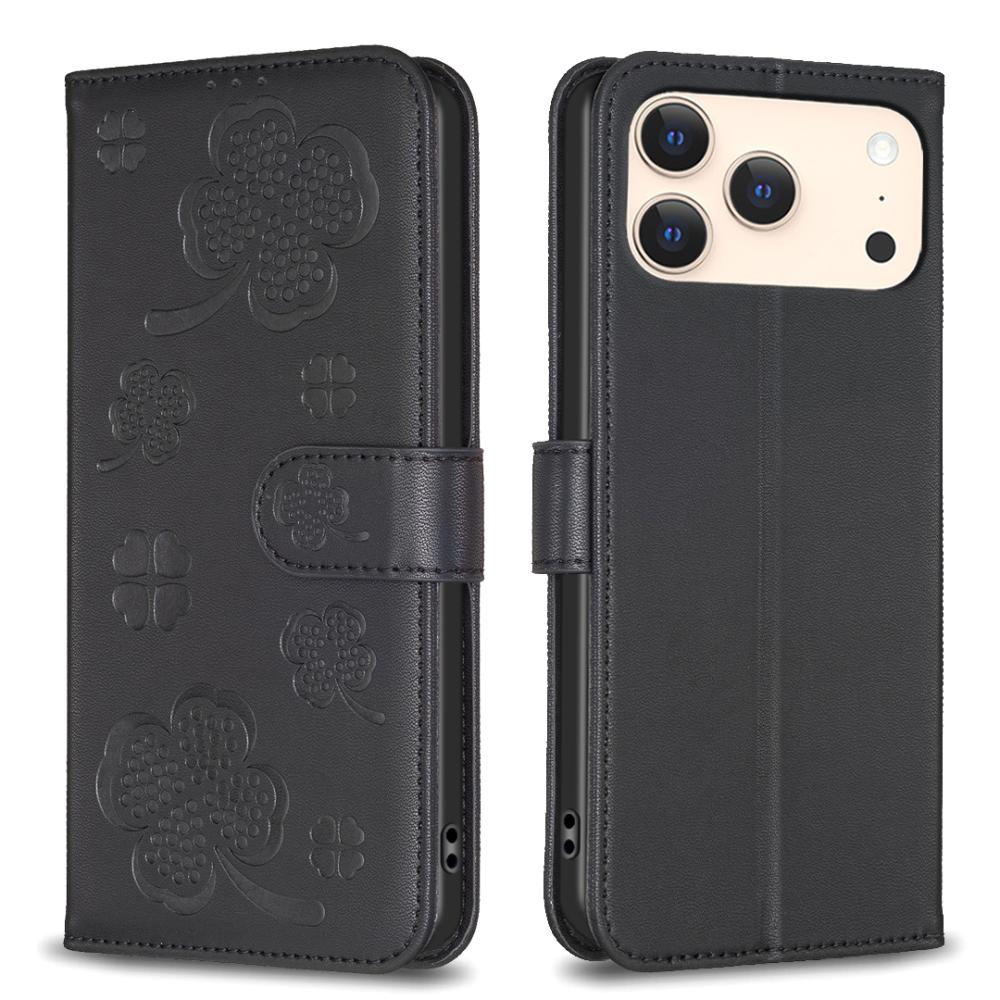  iPhone 17 Pro Max Fodral Med Blommigt Tryck Svart