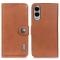 KHAZNEH KHAZNEH Samsung Galaxy S25 Edge Fodral Läder Brun