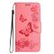  Samsung Galaxy A27 5G Fodral Läder Fjärilar Rosa