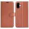  iPhone 16 Plus Fodral Litchi Läder Brun
