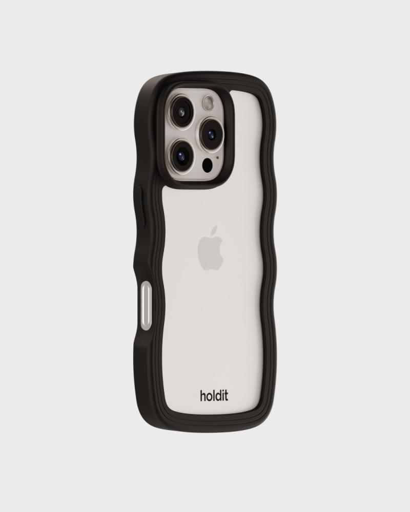 holdit holdit iPhone 16 Pro Max Skal Wavy Svart/Transparent