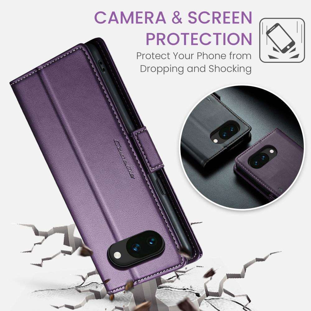 CASEME CASEME Google Pixel 10a Fodral RFID Läder Lila
