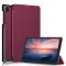  Samsung Galaxy Tab A7 Lite 8.7 - Tri-Fold Läder Fodral - Vinröd
