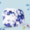 KINGXBAR AirPods Pro - KINGXBAR Swarovski Dekor Skal - Blåa Blommor