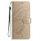  Samsung Galaxy S26 Ultra Fodral Fjäril Tryck Guld