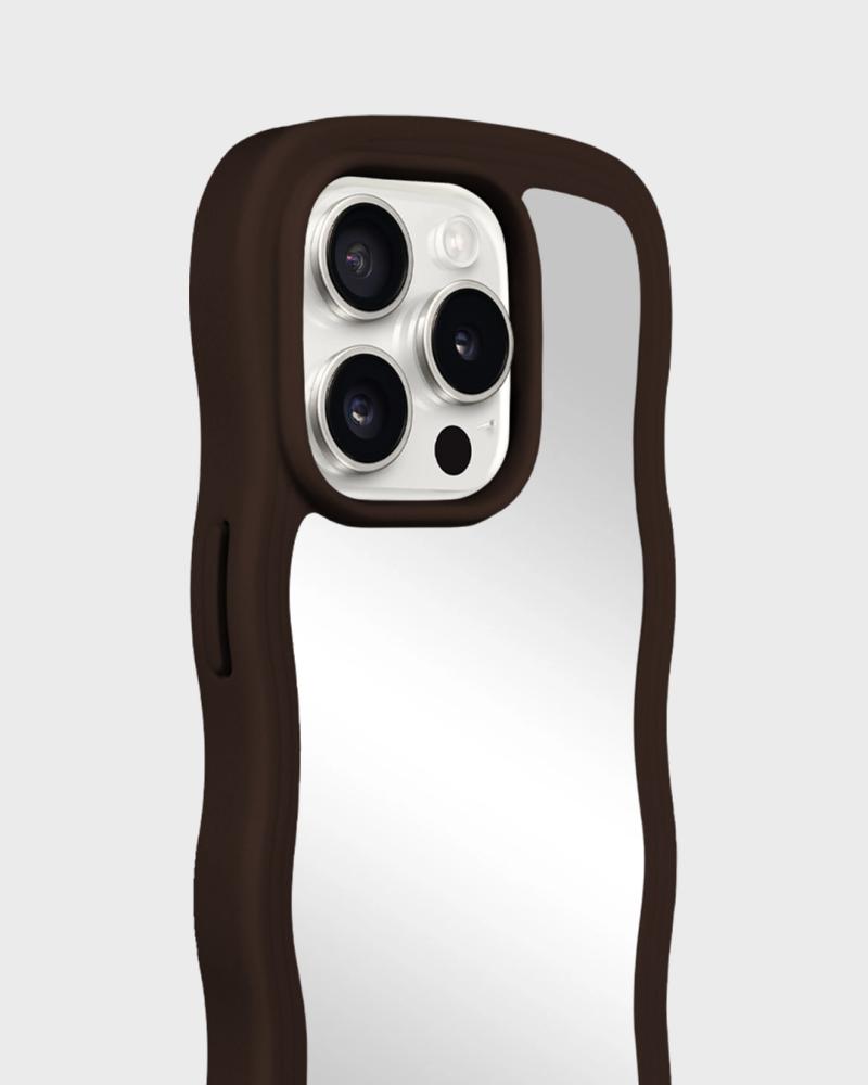 holdit holdit iPhone 12 / 12 Pro Skal Wavy Chocolate/Mirr