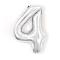  Sifferballong Nummer 4 40 cm Silver
