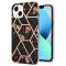  iPhone 14 Skal Marmor TPU Svart Blomma