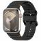  Apple Watch 42/44/45/46/49 mm Armband Silikon Wave Svart