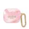 Guess Guess AirPods 3 Marble Collection Med Karbinhake Rosa
