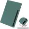  Samsung Galaxy Tab S9 Plus Fodral Tri-Fold Pennhållare Svartgrön