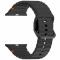  Apple Watch 42/44/45/46/49 mm Armband Silikon Wave Svart