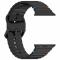  Apple Watch 42/44/45/46/49 mm Armband Silikon Wave Svart