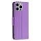 iPhone 15 Pro Max Fodral Litchi Shark Läder Lila