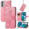  Motorola Moto G52/G82 Fodral Fjäril Tryck Rosa