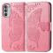  Motorola Moto G52/G82 Fodral Fjäril Tryck Rosa