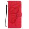  Samsung Galaxy A07 Fodral Med Fjäril Tryck Röd