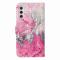  Samsung Galaxy S25 FE Fodral Med Tryck Rosa Marmor