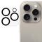  iPhone 16 Pro Max/16 Pro Linsskydd Härdat Glas Black Rings